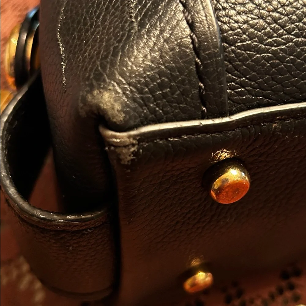 Cute Coach Black Leather Hobo Bag/Purse